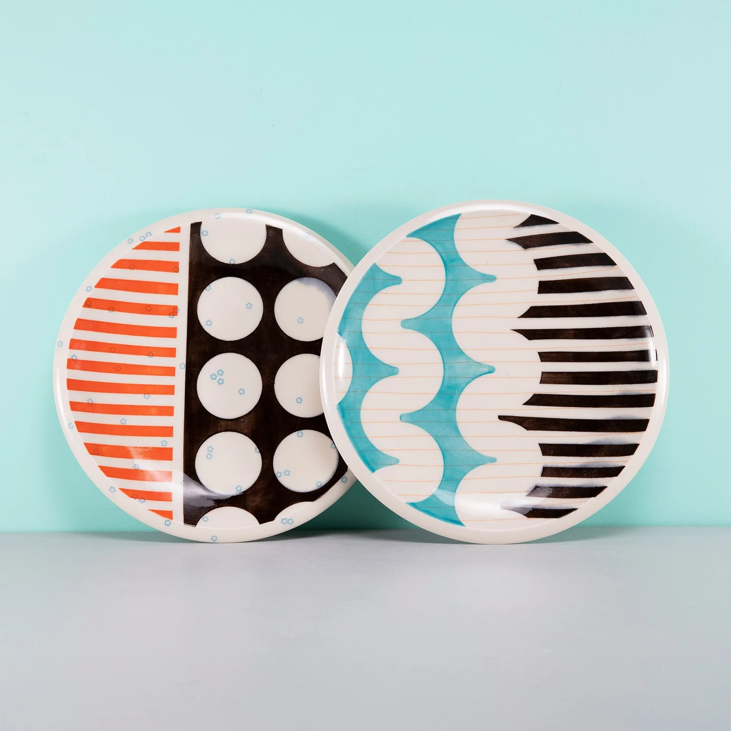 Patterned plates by Rachel Donner